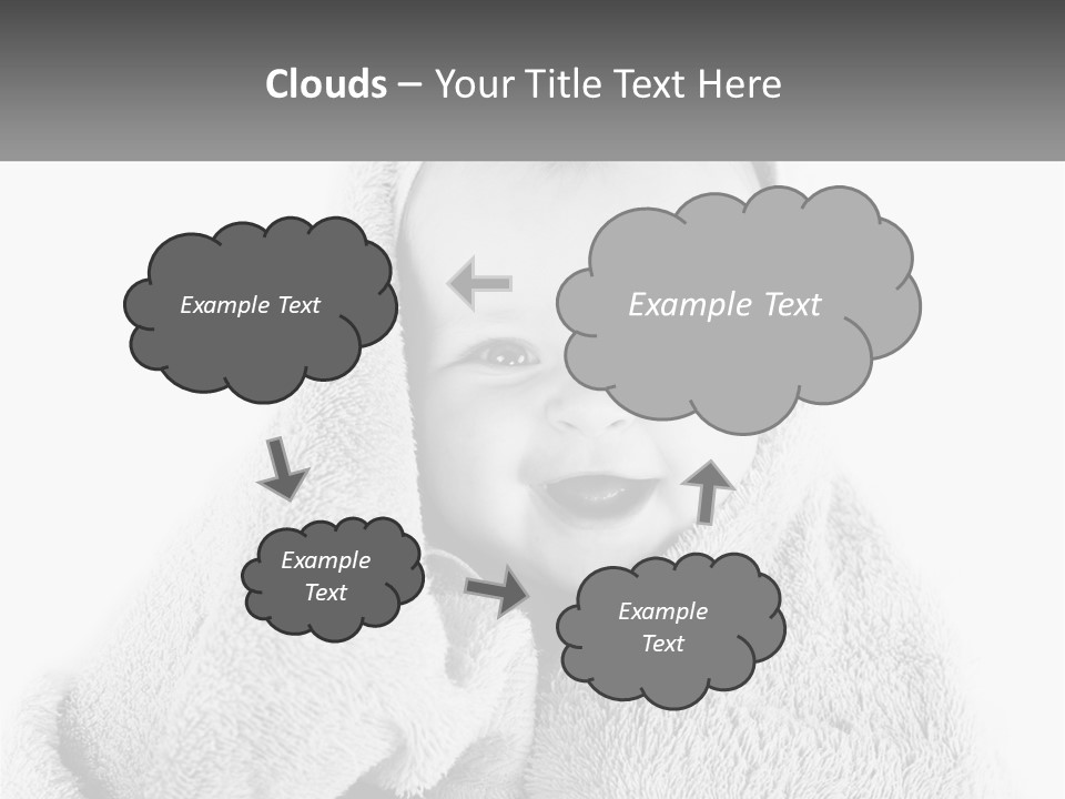 Happiness Bath Isolated PowerPoint Template