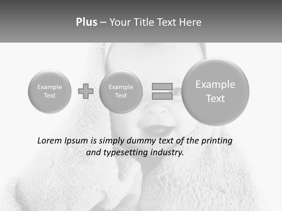 Happiness Bath Isolated PowerPoint Template