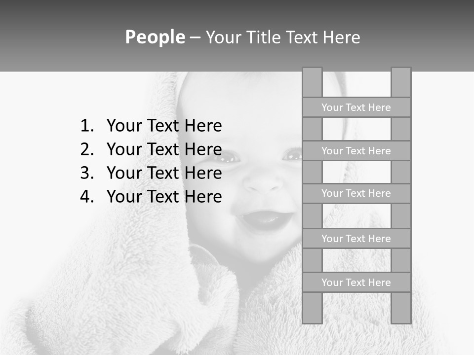 Happiness Bath Isolated PowerPoint Template