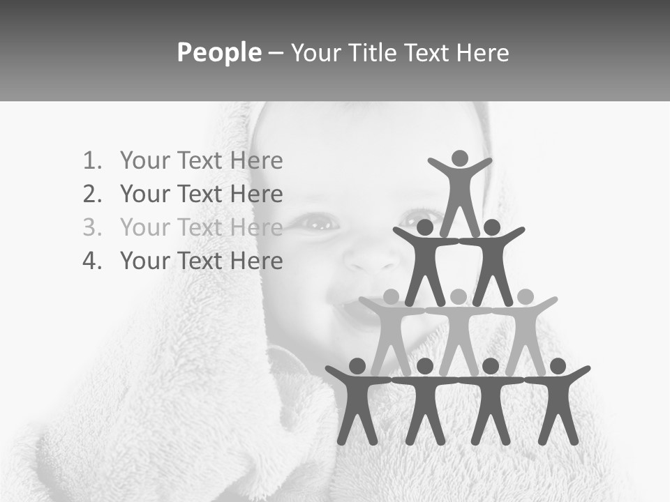 Happiness Bath Isolated PowerPoint Template