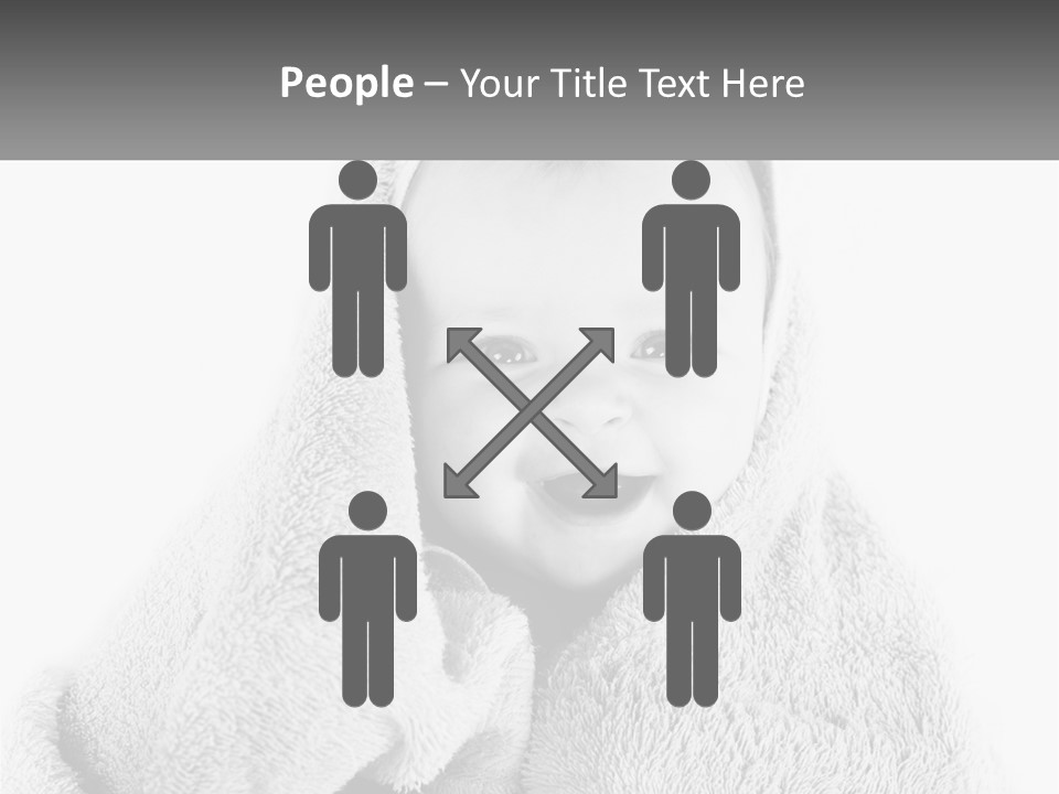 Happiness Bath Isolated PowerPoint Template