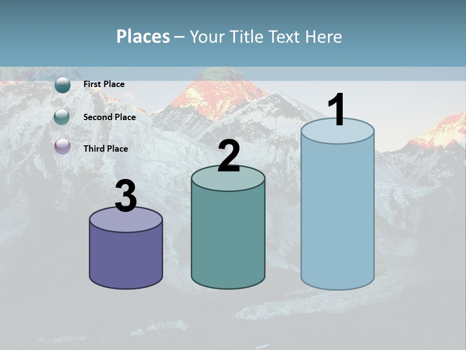 Iceslope Range Peak PowerPoint Template