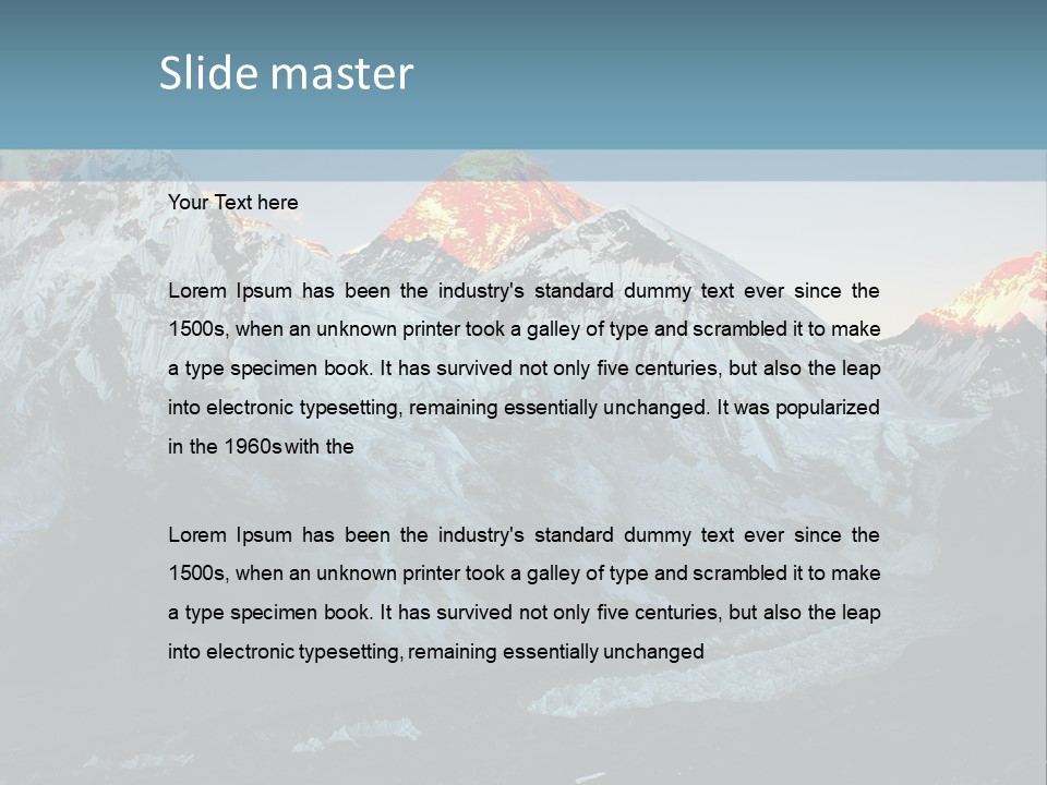 Iceslope Range Peak PowerPoint Template