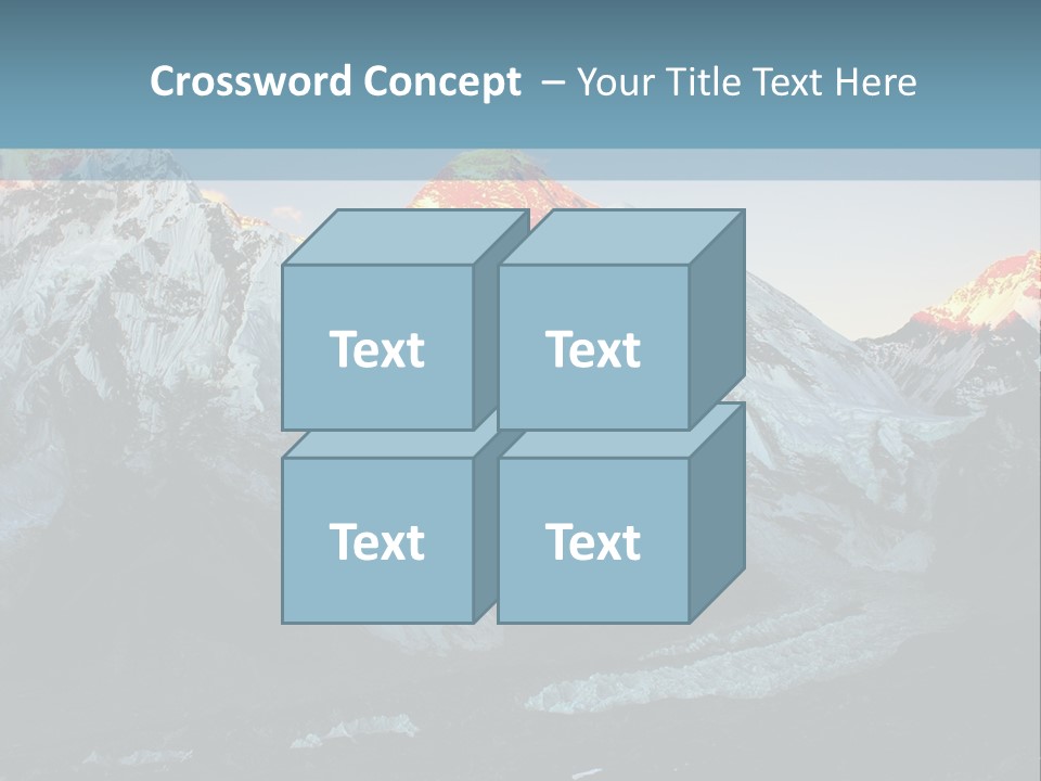 Iceslope Range Peak PowerPoint Template