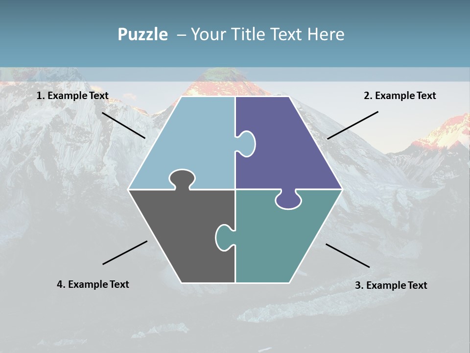 Iceslope Range Peak PowerPoint Template