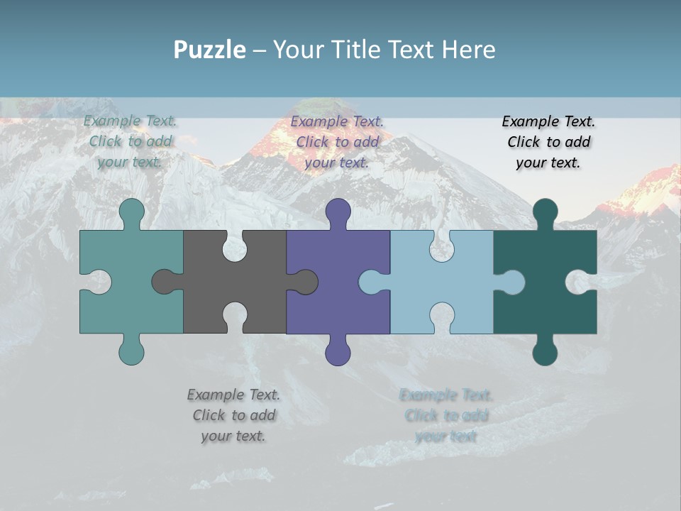 Iceslope Range Peak PowerPoint Template