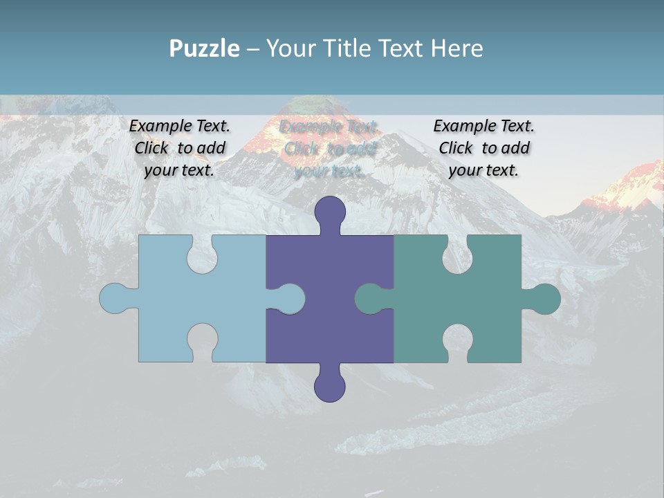 Iceslope Range Peak PowerPoint Template