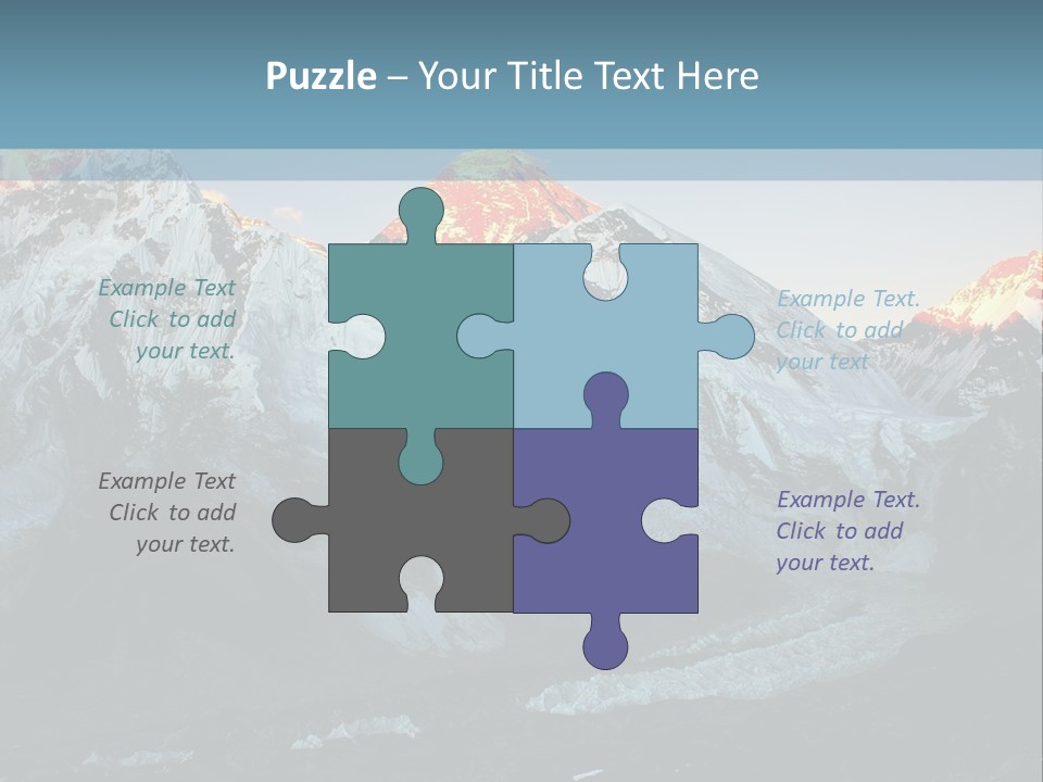 Iceslope Range Peak PowerPoint Template