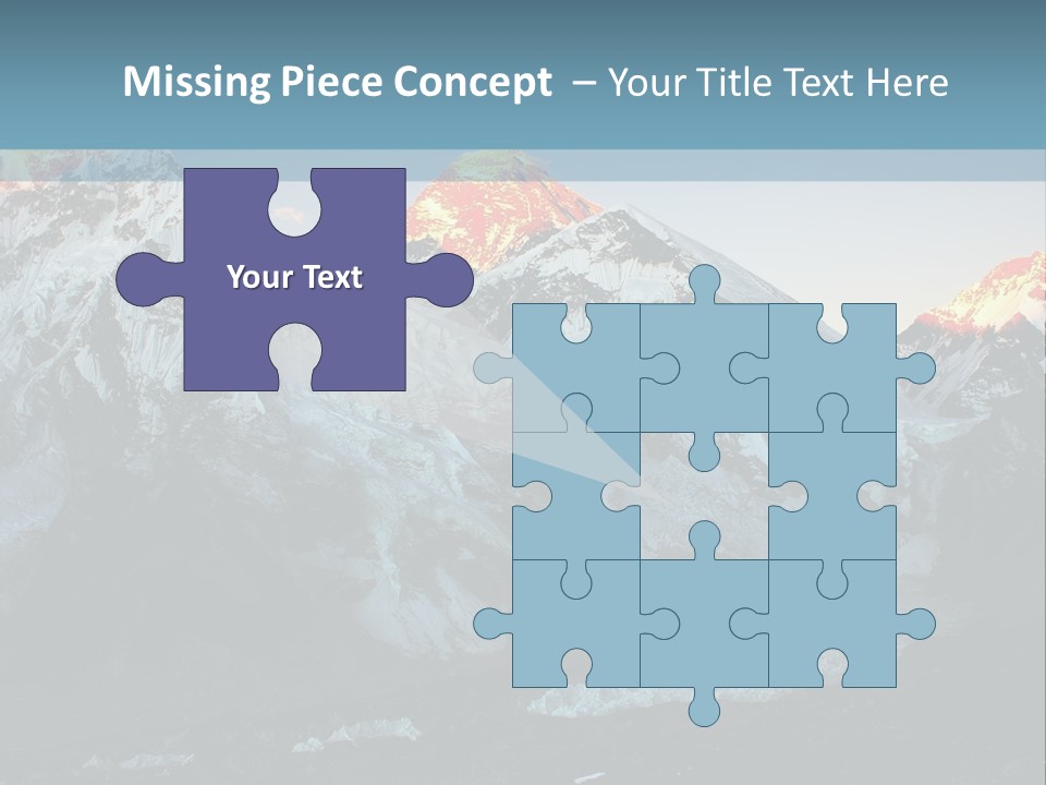 Iceslope Range Peak PowerPoint Template
