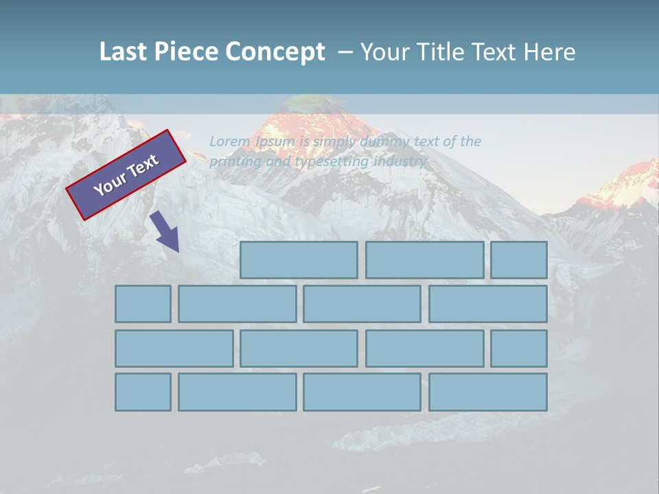 Iceslope Range Peak PowerPoint Template