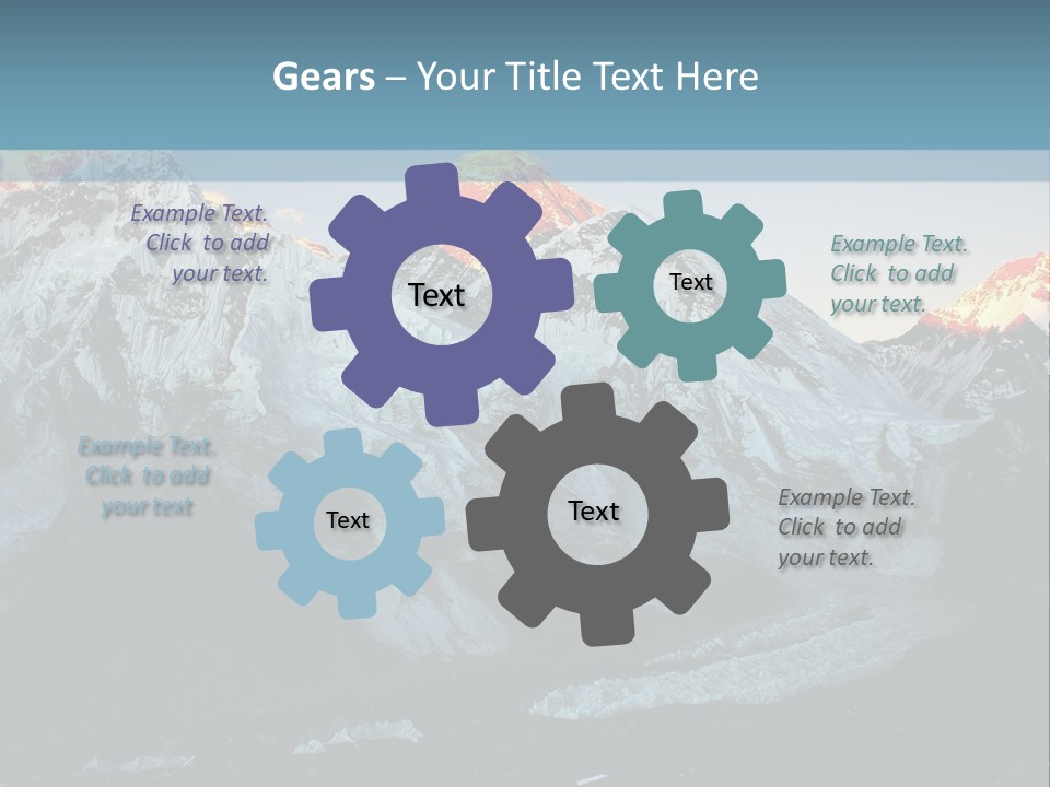 Iceslope Range Peak PowerPoint Template