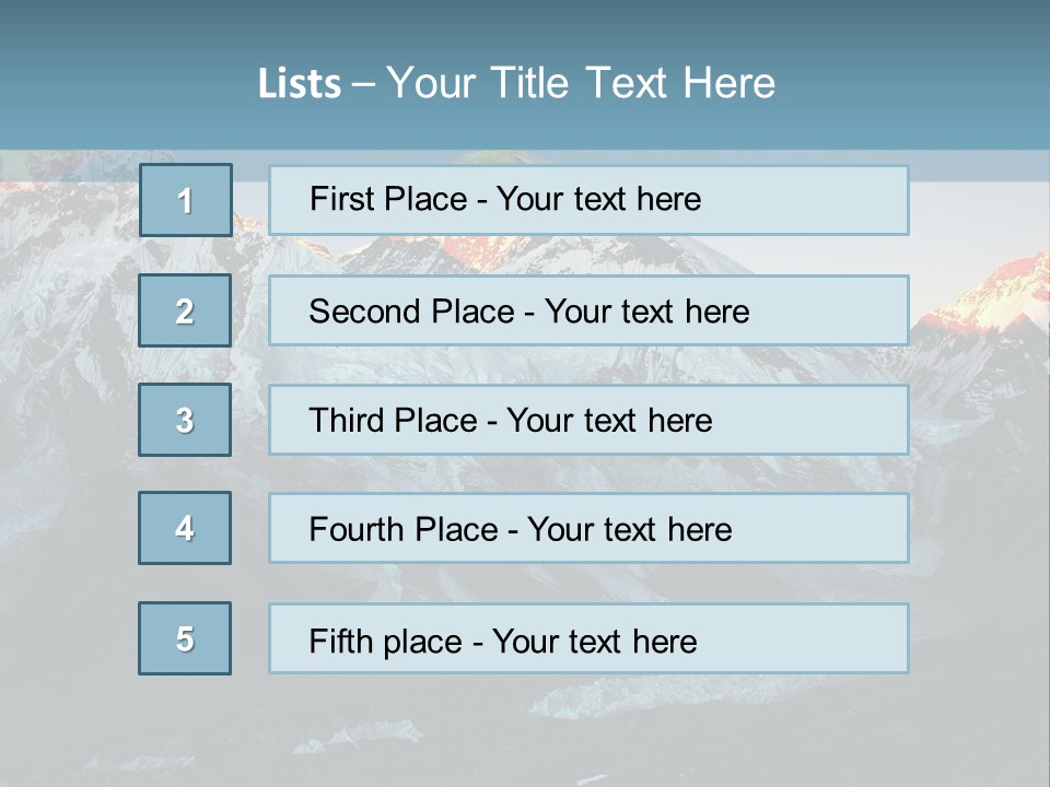 Iceslope Range Peak PowerPoint Template