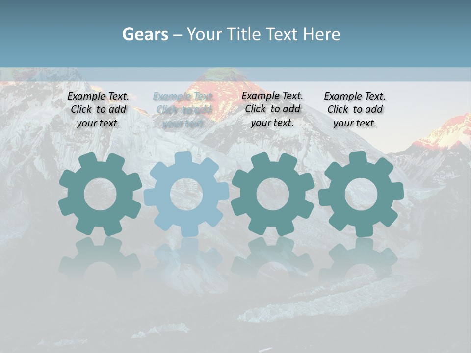 Iceslope Range Peak PowerPoint Template