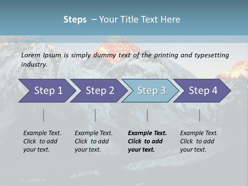 Iceslope Range Peak PowerPoint Template