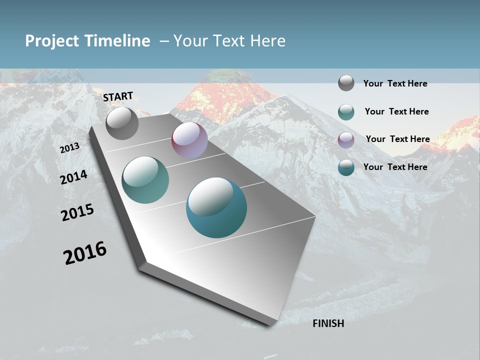 Iceslope Range Peak PowerPoint Template