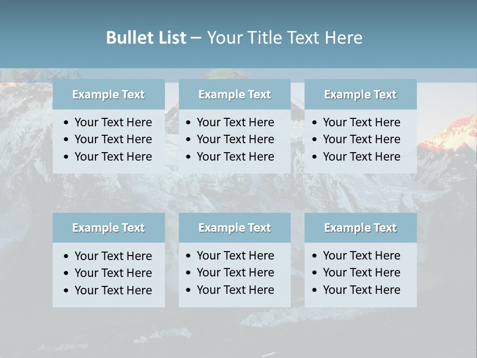 Iceslope Range Peak PowerPoint Template