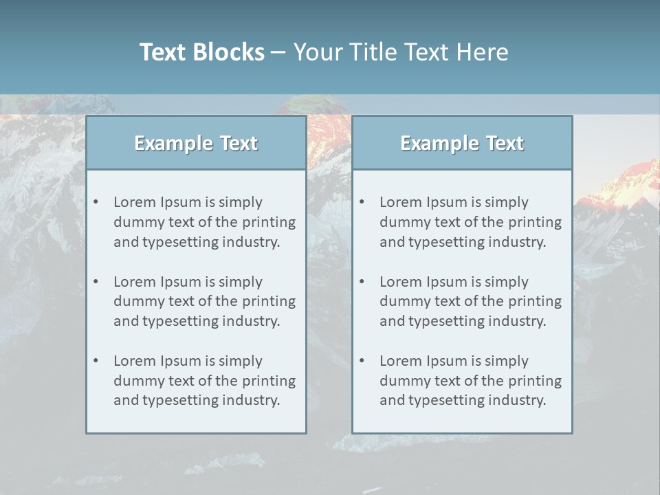 Iceslope Range Peak PowerPoint Template