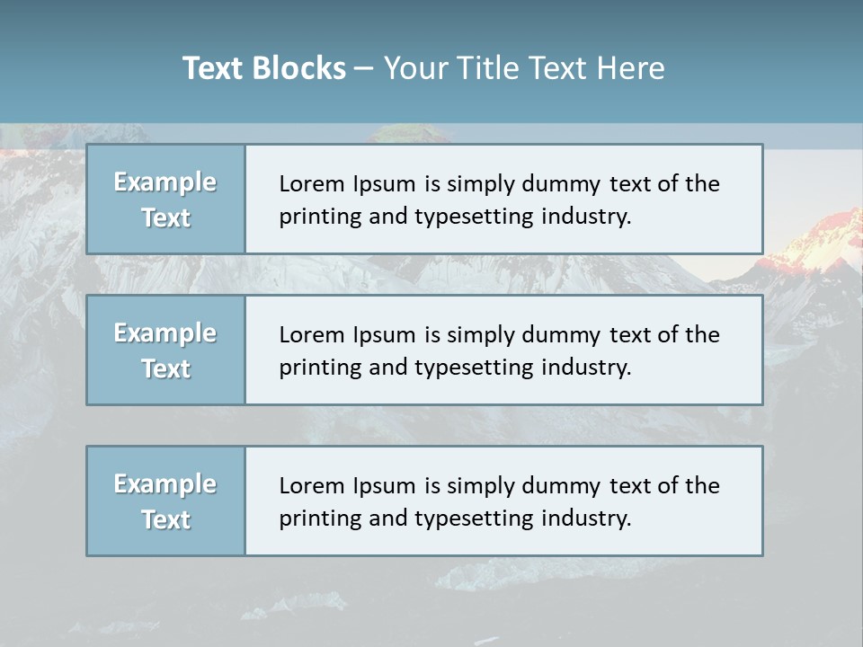 Iceslope Range Peak PowerPoint Template