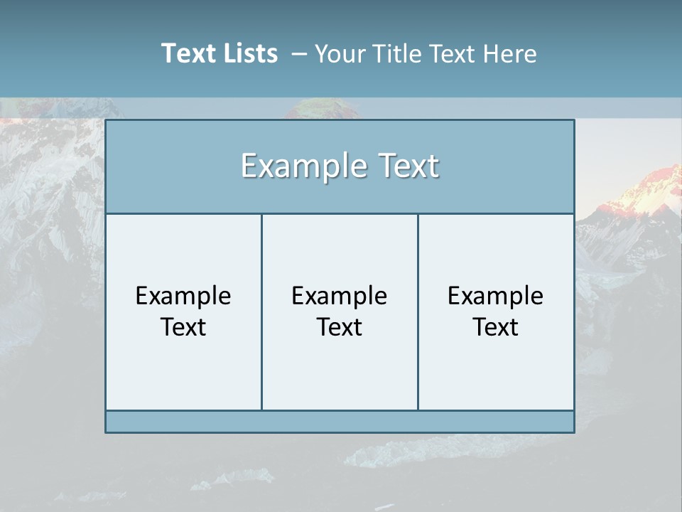 Iceslope Range Peak PowerPoint Template