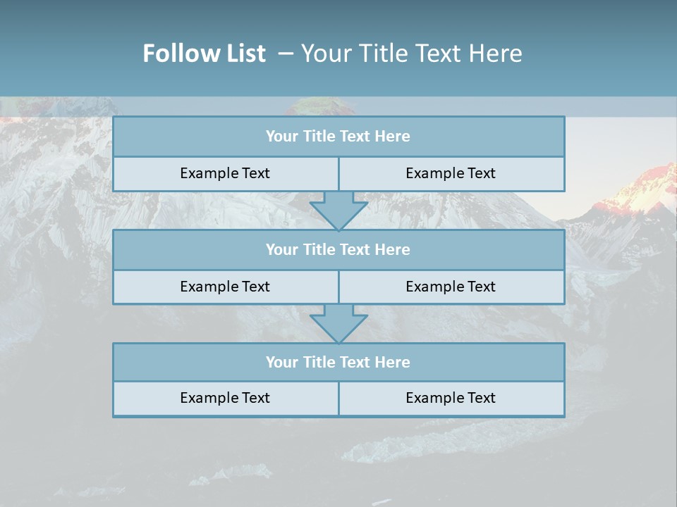 Iceslope Range Peak PowerPoint Template