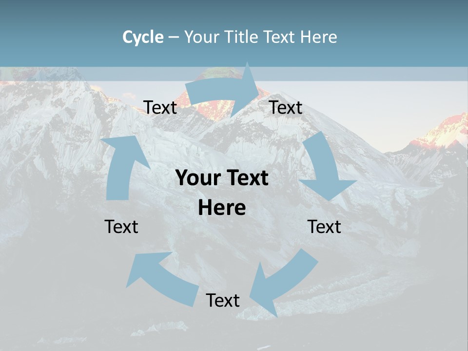 Iceslope Range Peak PowerPoint Template