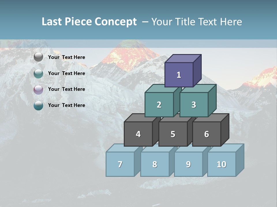 Iceslope Range Peak PowerPoint Template
