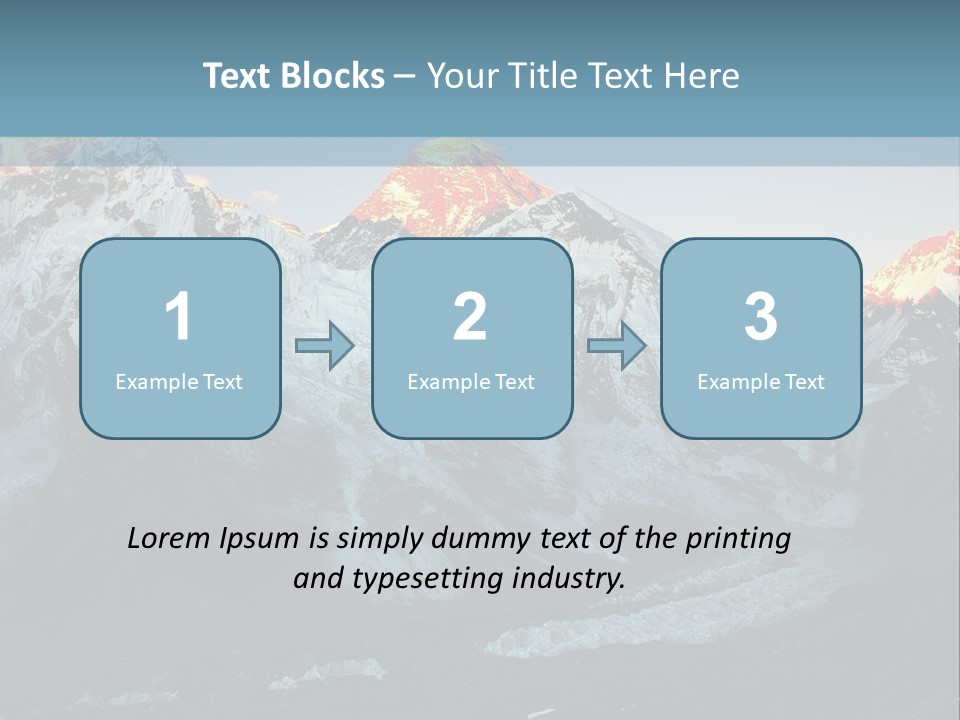 Iceslope Range Peak PowerPoint Template