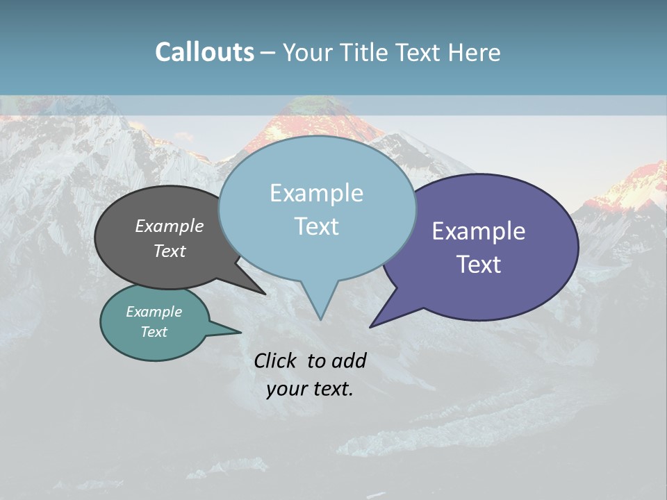 Iceslope Range Peak PowerPoint Template