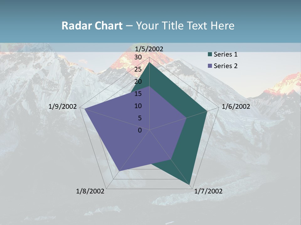 Iceslope Range Peak PowerPoint Template