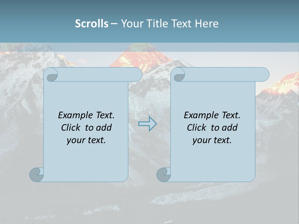 Iceslope Range Peak PowerPoint Template