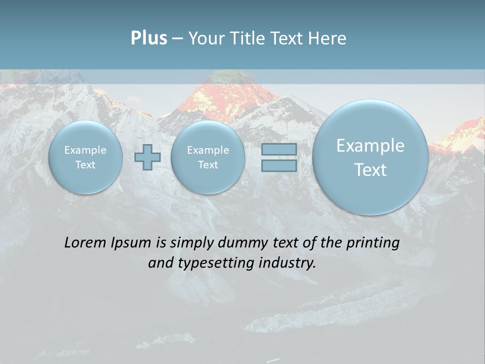 Iceslope Range Peak PowerPoint Template