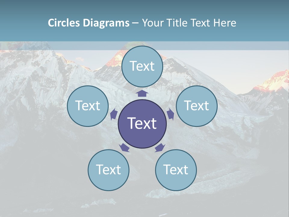 Iceslope Range Peak PowerPoint Template