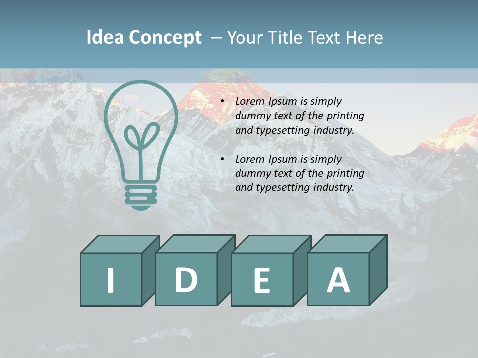 Iceslope Range Peak PowerPoint Template