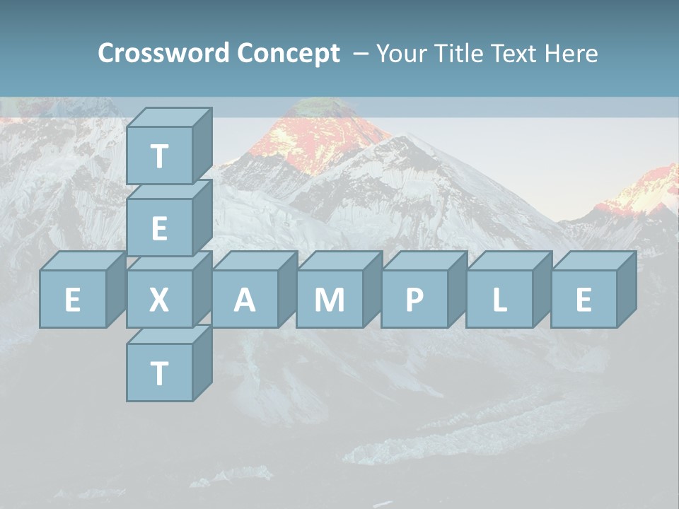 Iceslope Range Peak PowerPoint Template