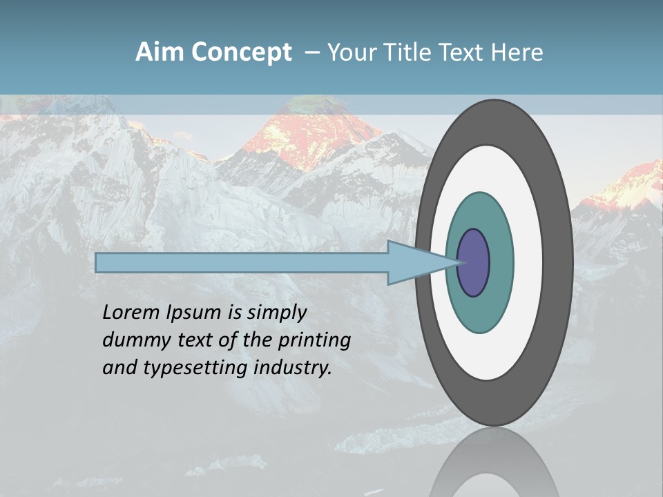 Iceslope Range Peak PowerPoint Template
