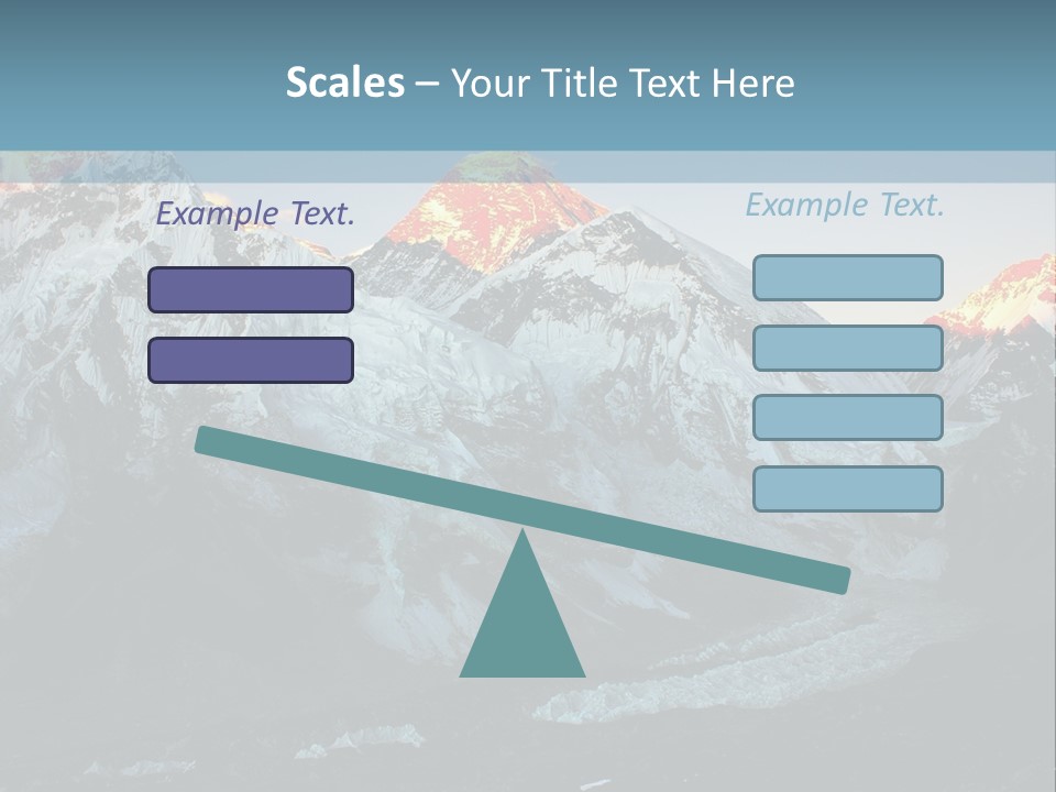 Iceslope Range Peak PowerPoint Template