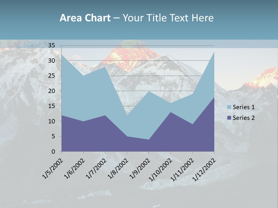 Iceslope Range Peak PowerPoint Template