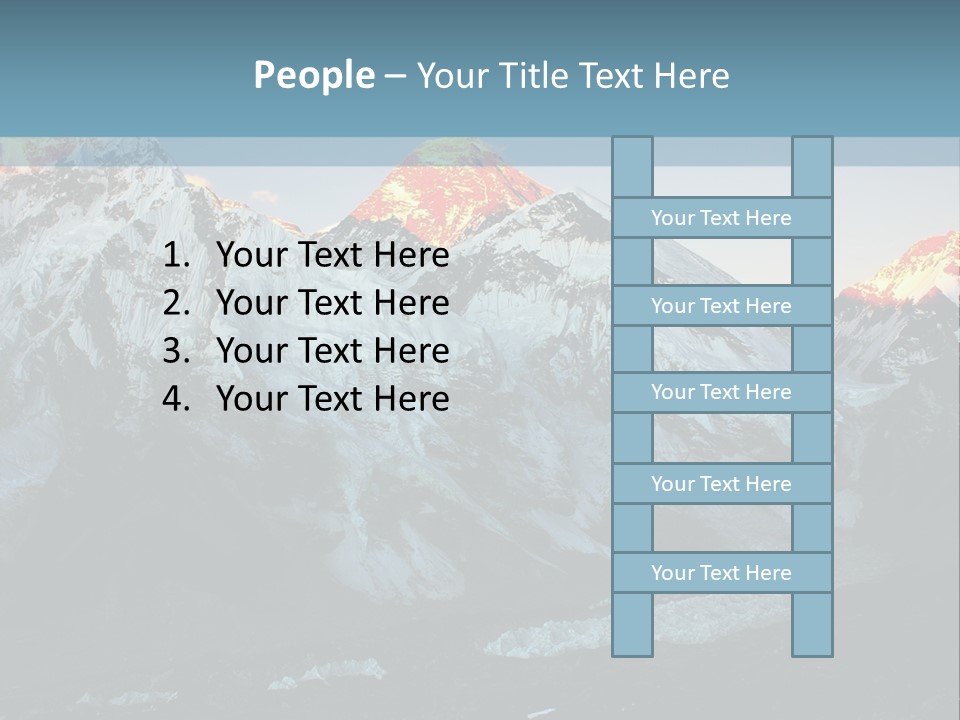 Iceslope Range Peak PowerPoint Template