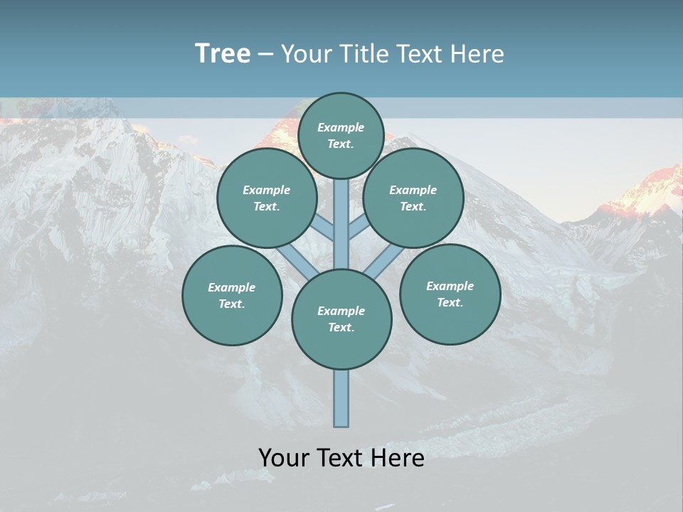 Iceslope Range Peak PowerPoint Template