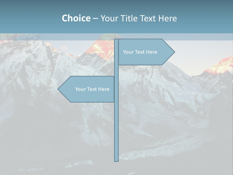 Iceslope Range Peak PowerPoint Template