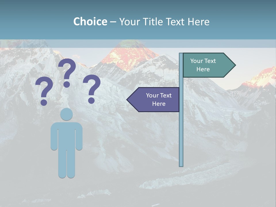 Iceslope Range Peak PowerPoint Template
