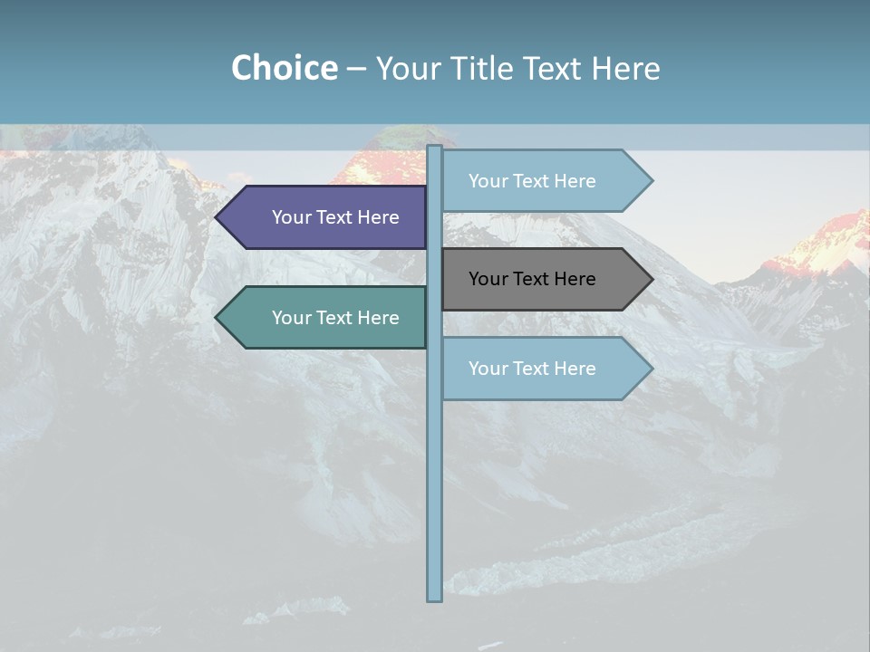 Iceslope Range Peak PowerPoint Template