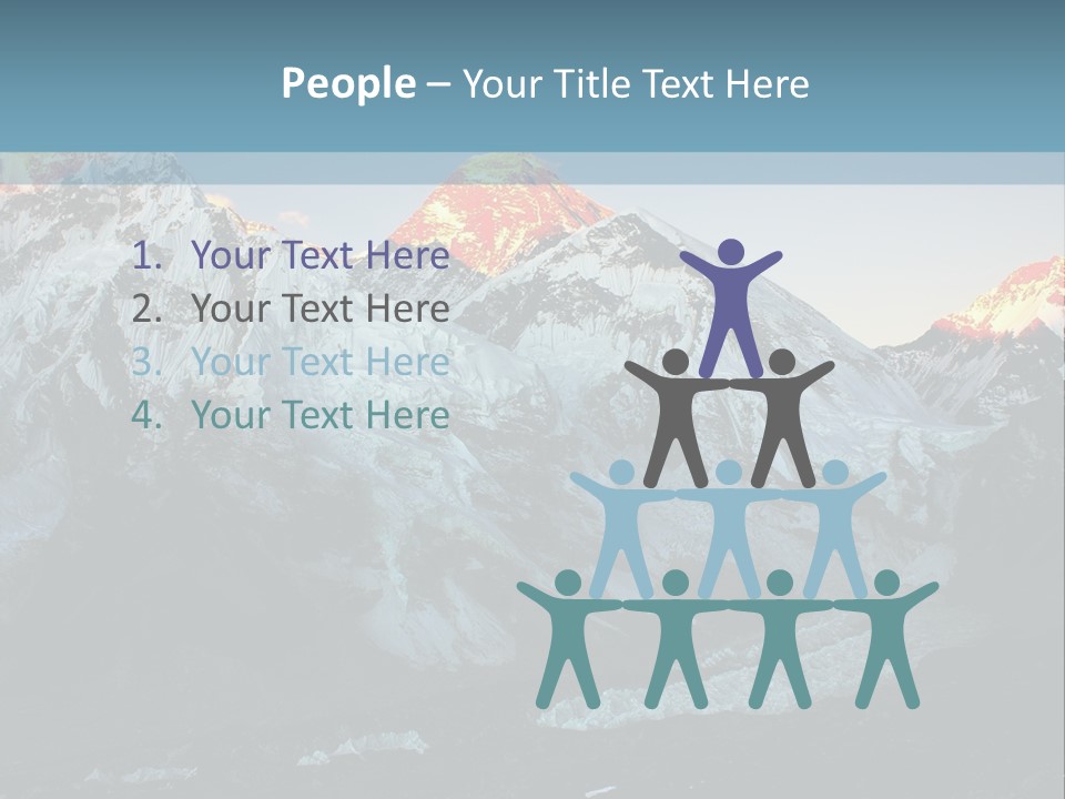 Iceslope Range Peak PowerPoint Template