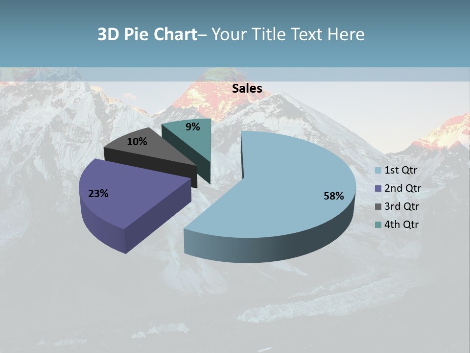 Iceslope Range Peak PowerPoint Template