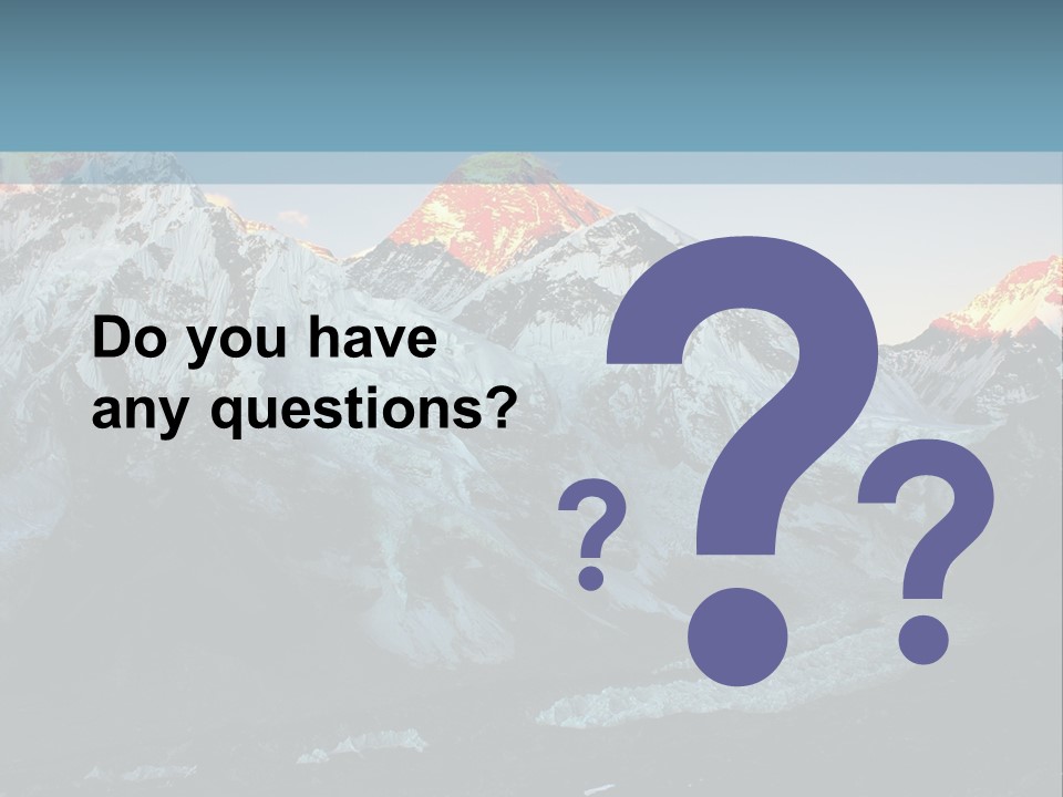 Iceslope Range Peak PowerPoint Template