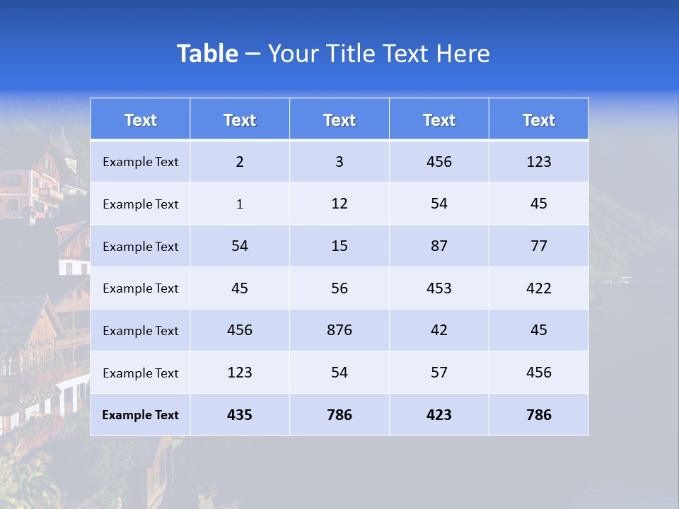 Heaven Salzkammergut Village PowerPoint Template