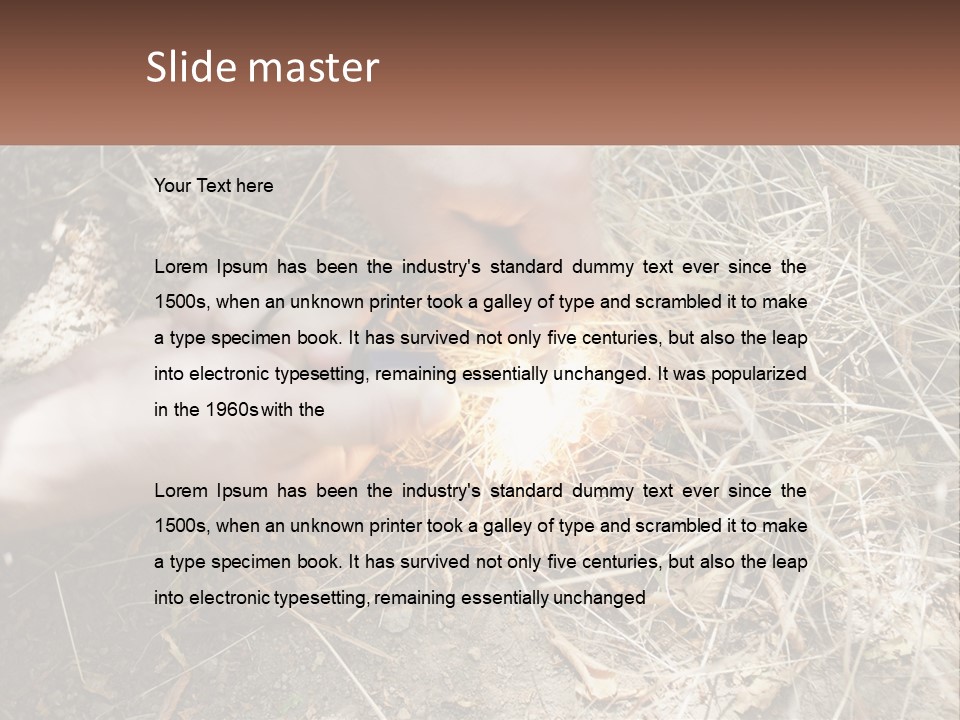 Wood Timber Leaves PowerPoint Template