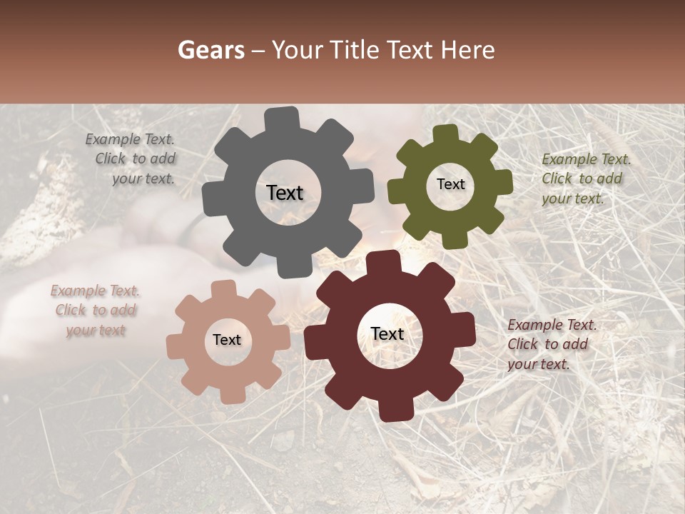 Wood Timber Leaves PowerPoint Template