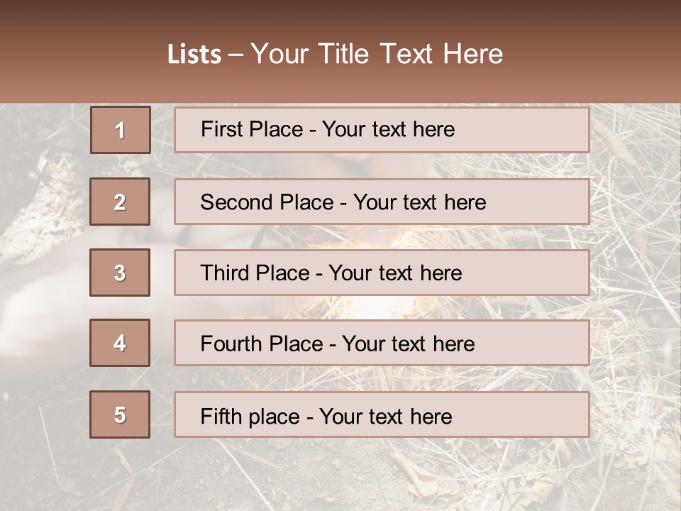 Wood Timber Leaves PowerPoint Template