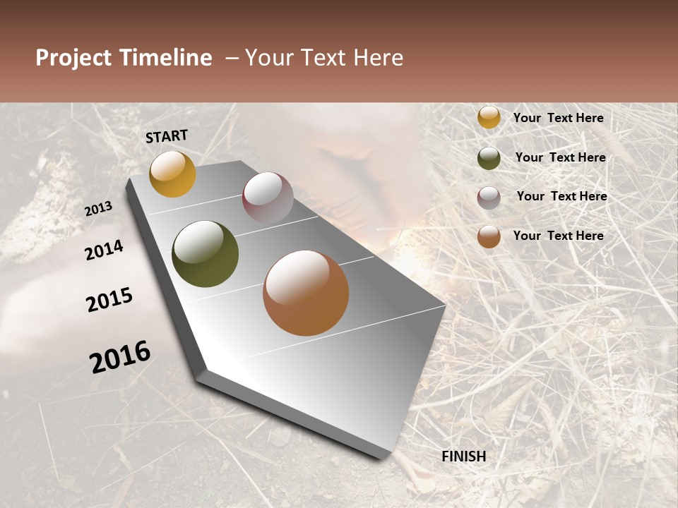 Wood Timber Leaves PowerPoint Template